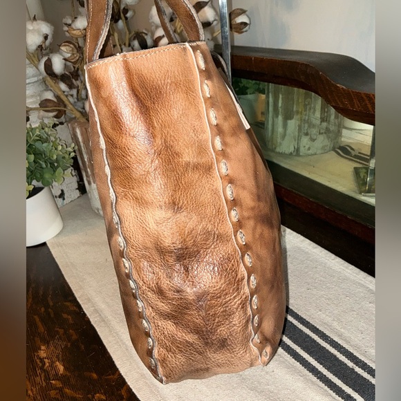 Bed Stu Leather Stevie Tote Shoulder Bag Tan Brown Retail $255 - Picture 3 of 11